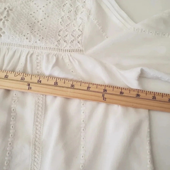 Merona flowy long sleeve blouse size M white - Picture 10 of 10